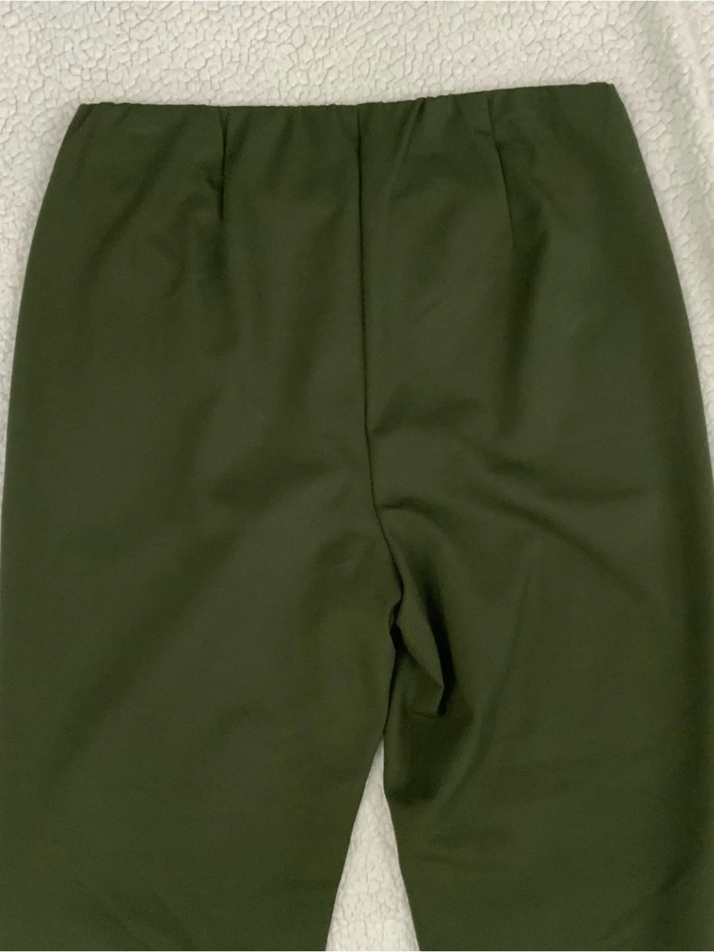J. Jill Ponte Slim Leg Elastic Waist Pull On Pants Olive Green Sz M Stretch New